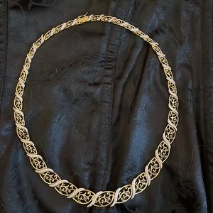 18k gold plated Sterling Silver filigree necklace